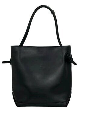 VASIC Black Leather Tote Bag